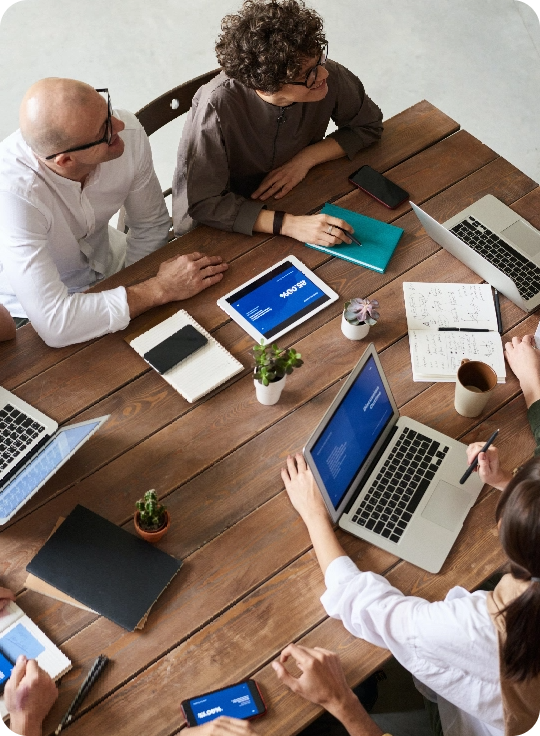 people while working on desk together